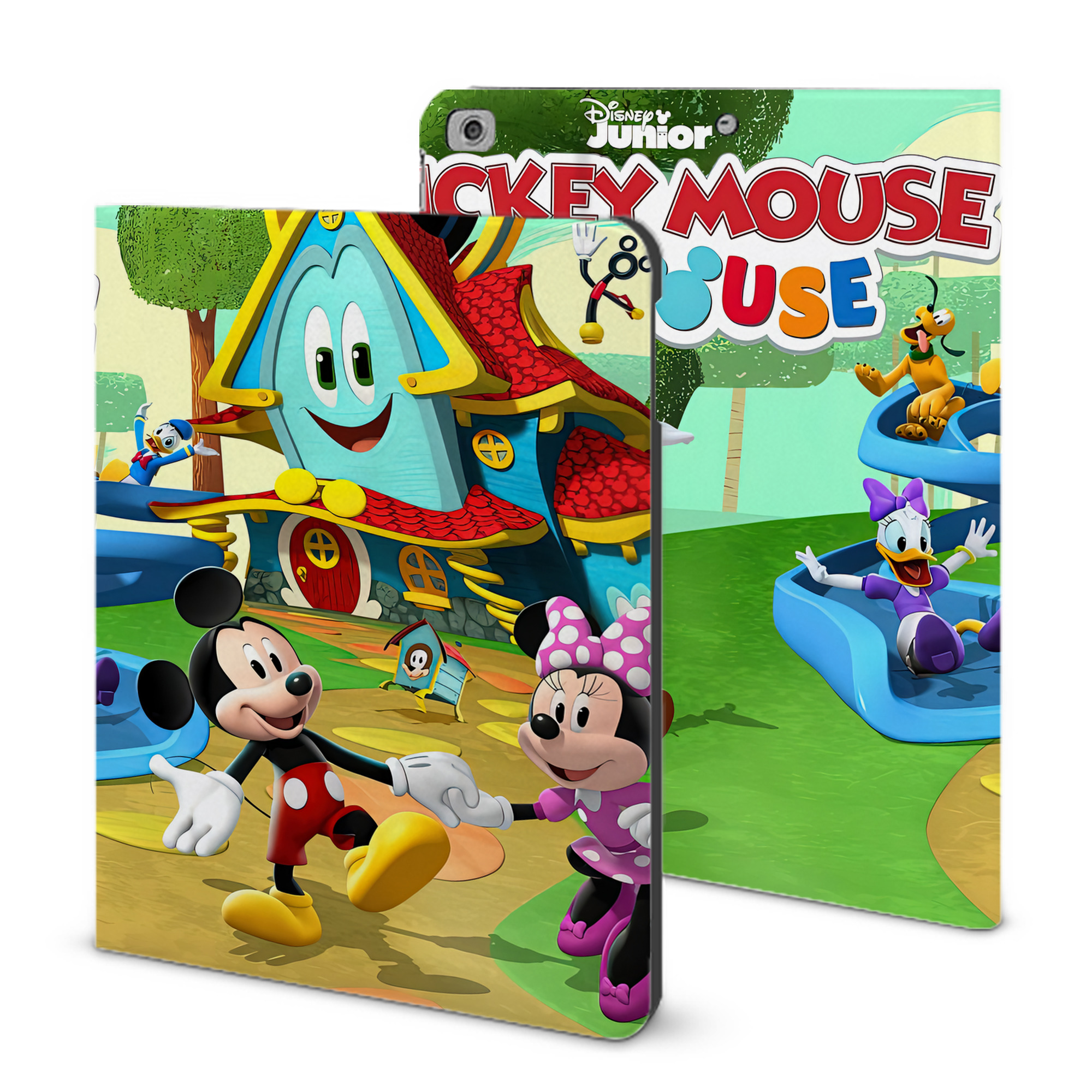 （画像用） ミッキーマウス Mickey Mouse IPad ケース ブック型 PUレザー TPU 耐衝撃 軽量 薄型 ペン収納なし 全面保護 IPad 各モデル対応